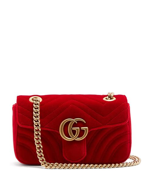 gucci marmont velvet small red|gucci marmont small price.